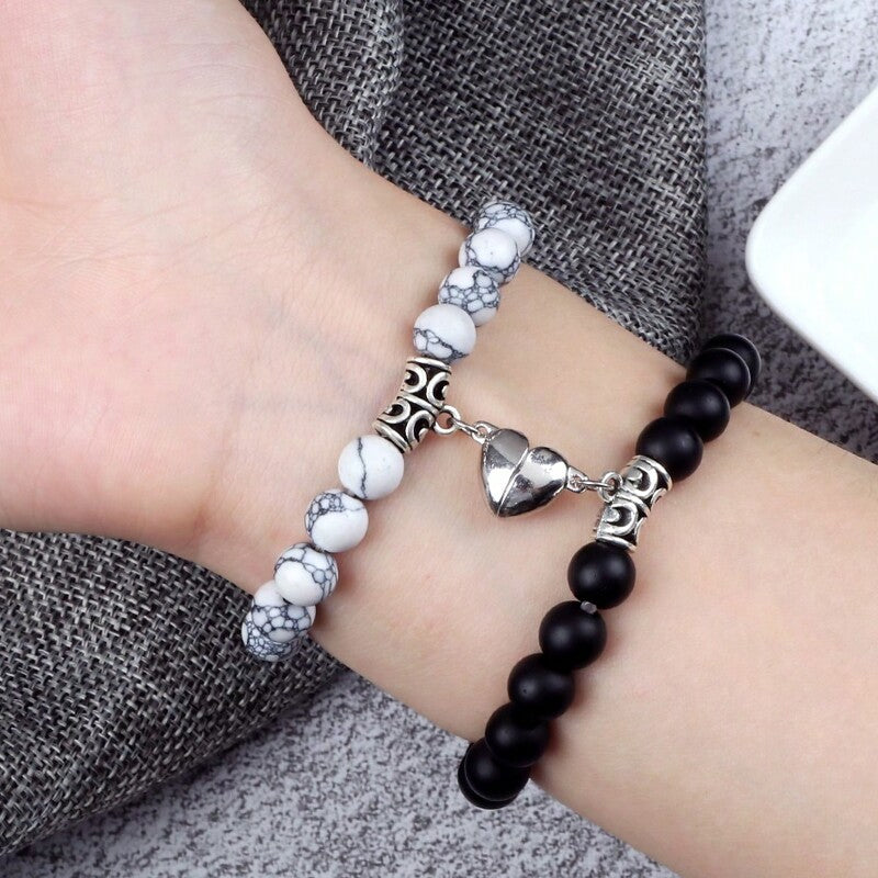 Couple Friendship Magnetic Heart Bracelet - 2 Pack