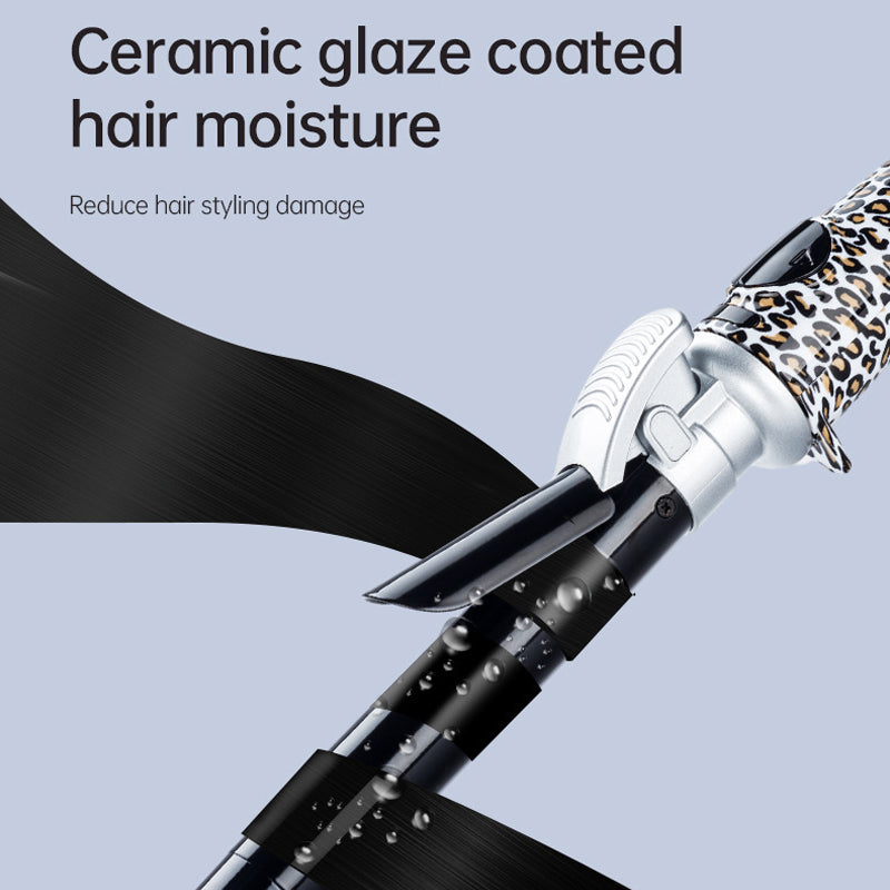 Leopard print automatic curling iron