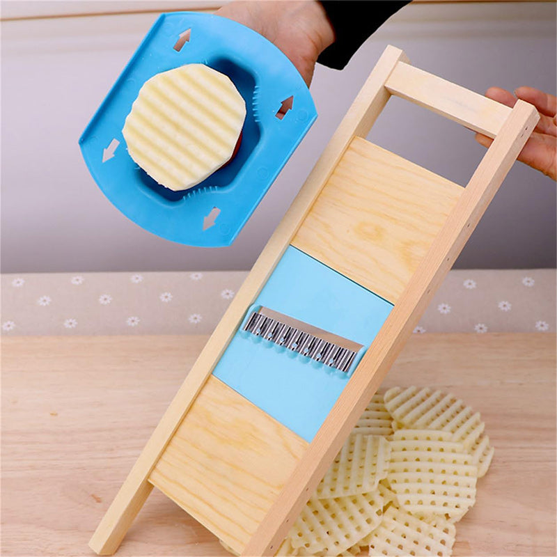 Wooden Handle Potato Chips Slicer