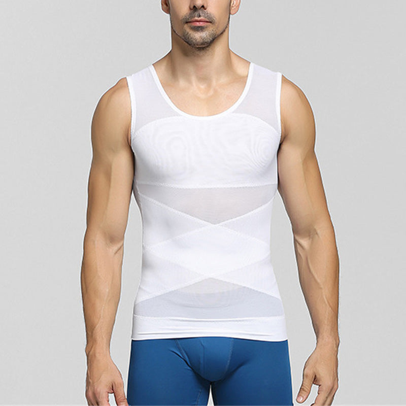 Men's High Stretch Mesh Body Shaping Tank Top