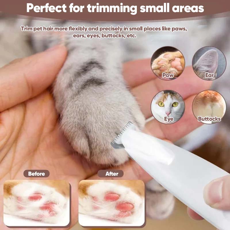 Pet Hair Trimmer With Led Light Set