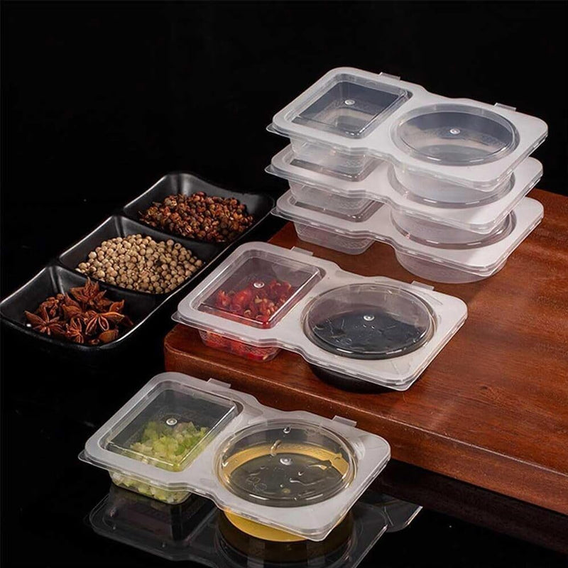 Reusable Snack Container with Lid (2 compartments)