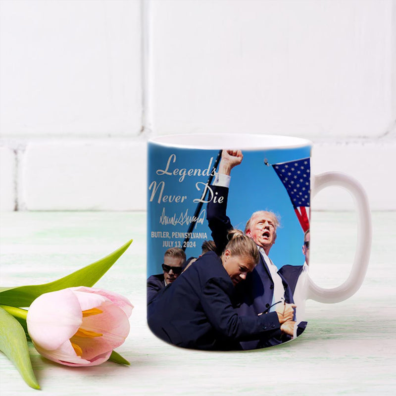 Legends Never Die - Trump Fight 2024 Mug