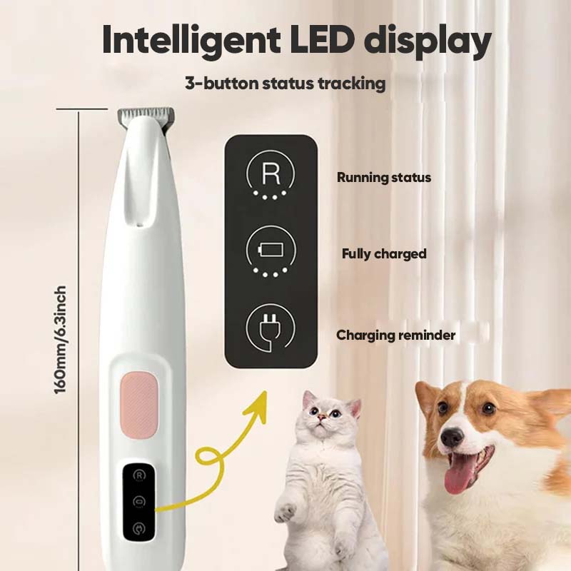 Pet Hair Trimmer With Led Light Set