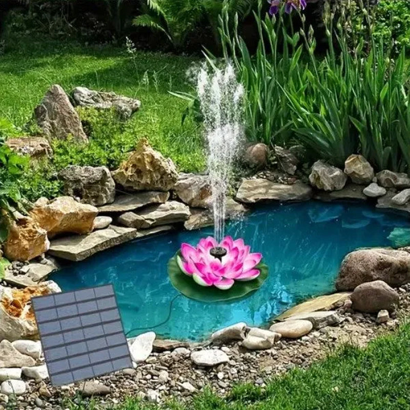 Lotus Shaped Solar Fountain Pond Decorative