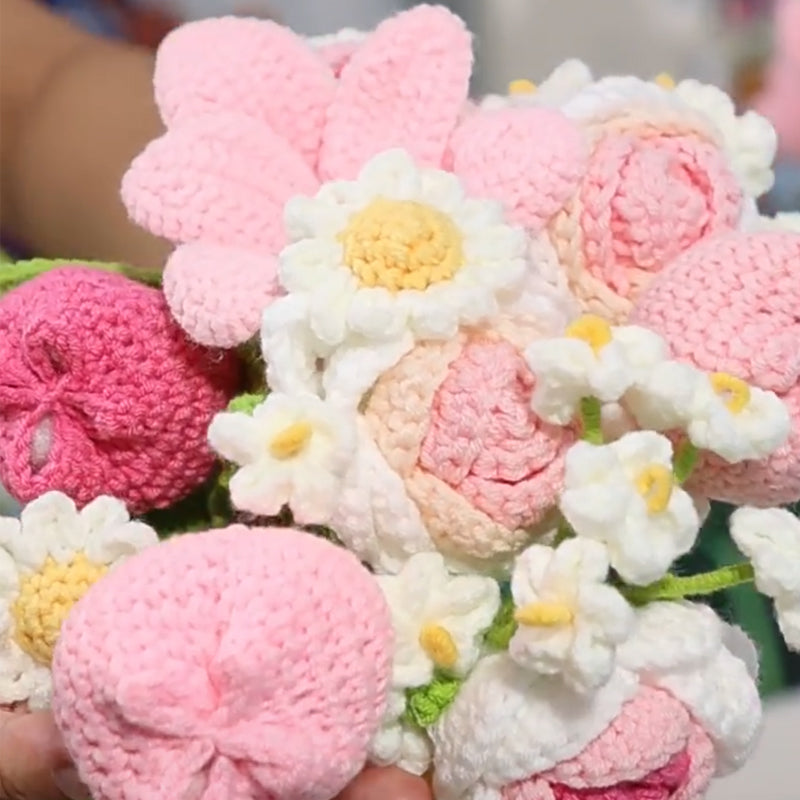 Handmade Crochet Flower Bouquet Gift