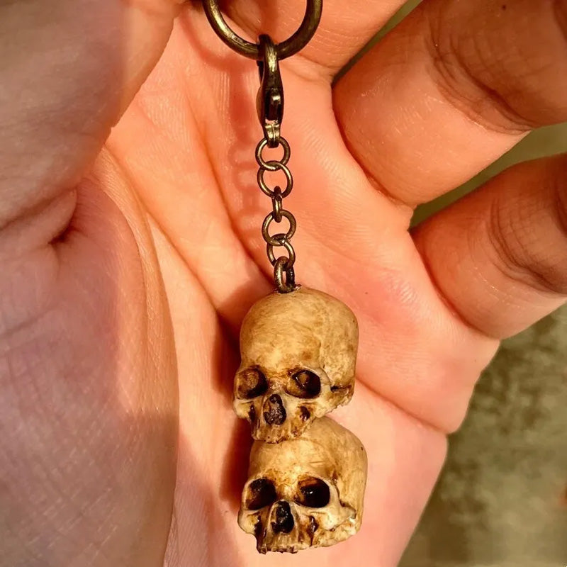 Painted Skull Keychain