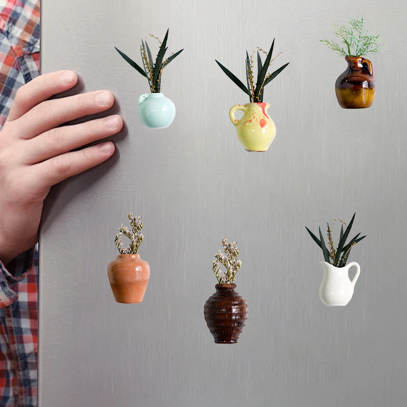 Magnetic Vase Fridge Stickers