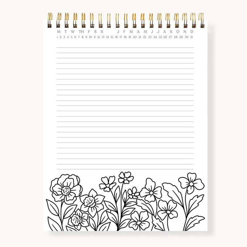 Color-In Spiral Notebook & Daily Planner