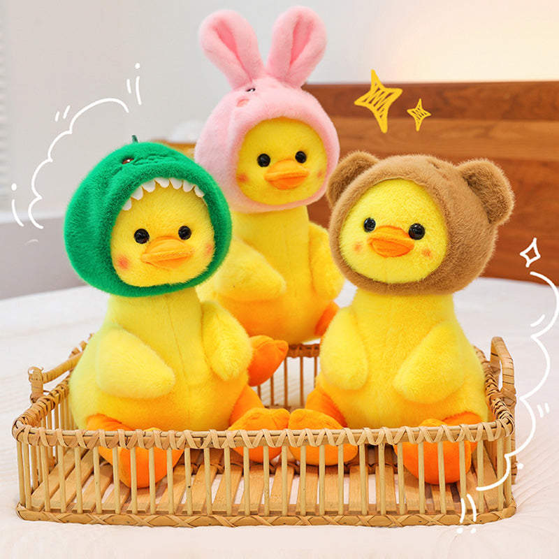 Cartoon Yellow Duck Stuffed Animal