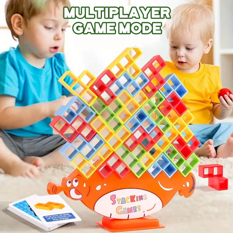 48-Piece Balance Tetra Tower Game