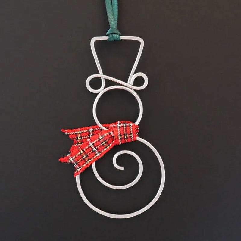 Wire Christmas Snowman Pendant