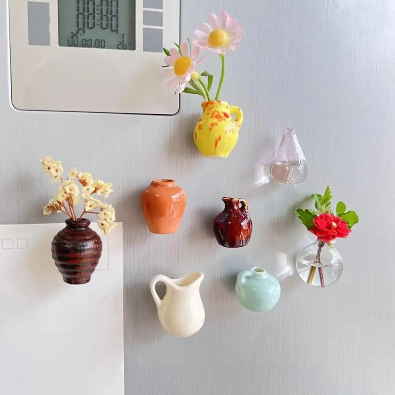 Magnetic Vase Fridge Stickers