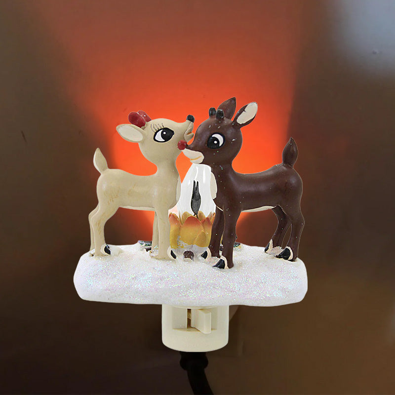 LED Christmas Bonfire Reindeer Night Lights