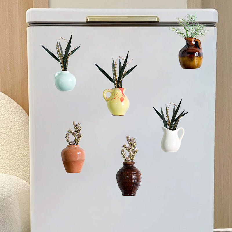 Magnetic Vase Fridge Stickers