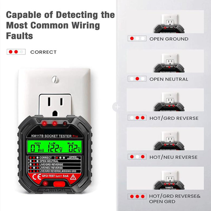 Receptacle Detector with LCD Display