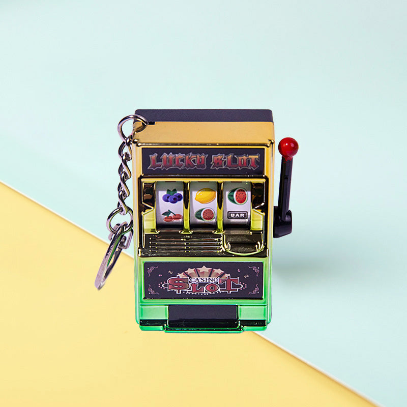 Rotating Fruit Machine Shaped Keychain