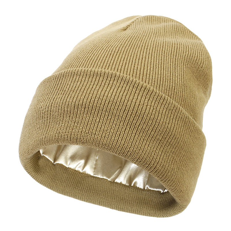 Solid Color Satin Lined Wool Hat