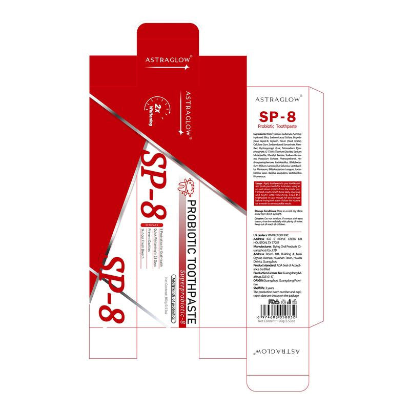 SP-8 Probiotic Whitening Toothpaste for Oral Health