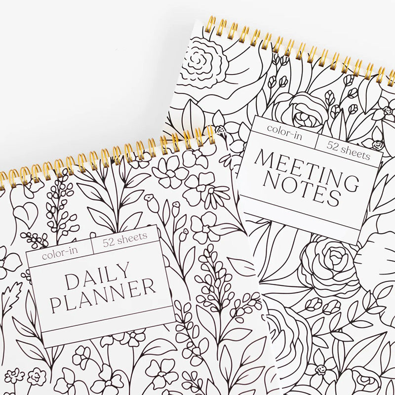 Color-In Spiral Notebook & Daily Planner