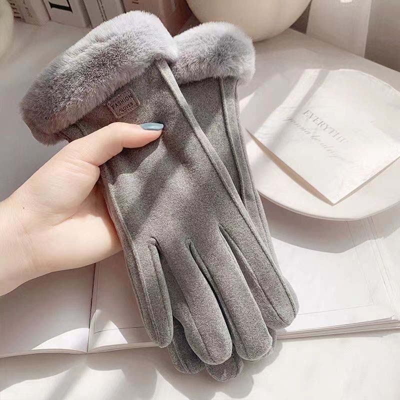 Solid Color Windproof and Warm Touch Screen Gloves