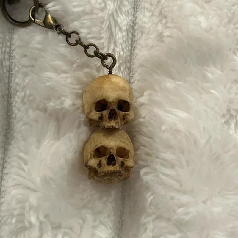 Painted Skull Keychain