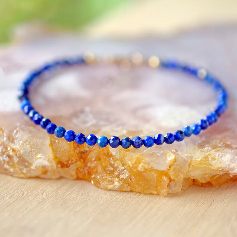 Blue Crystal Dainty Bracelet