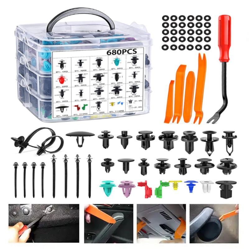 725 Pcs Car Retainer Clips & Fastener Remover