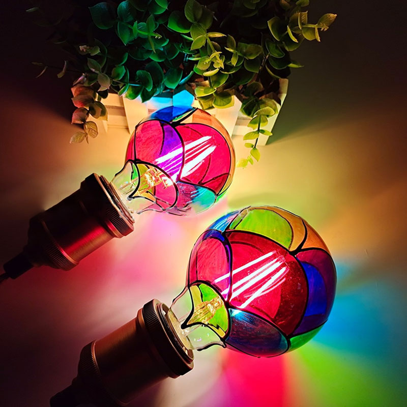 Stained Glass LED Light Bulbs