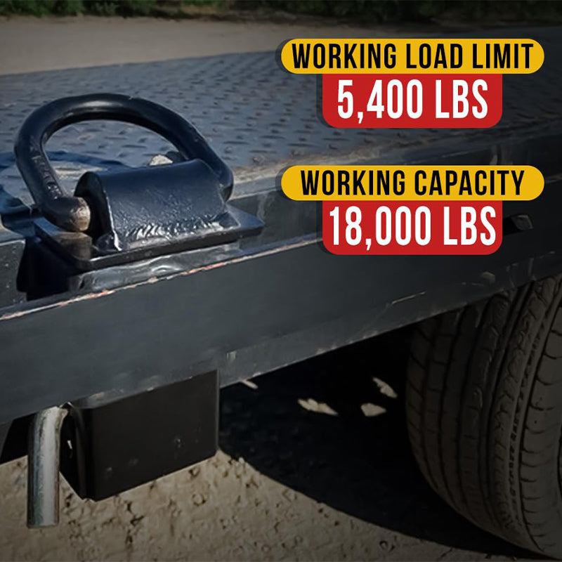 Heavy-Duty Removable D-Ring Tie Down for Utility Trailers