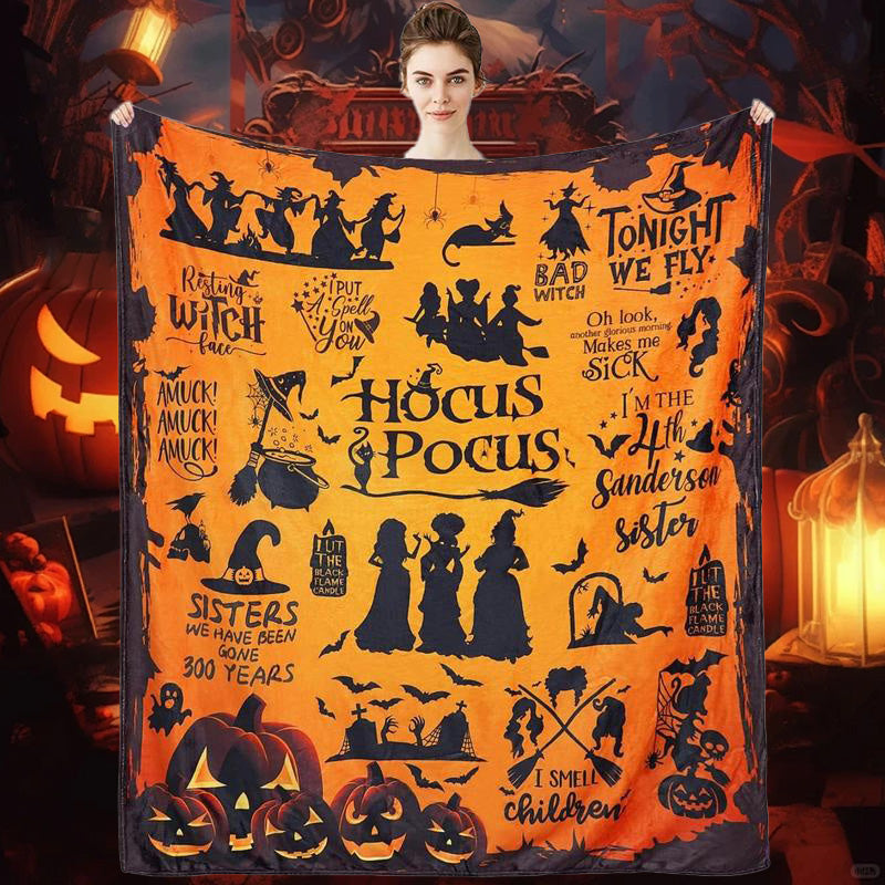 Halloween Witch Throw Blanket