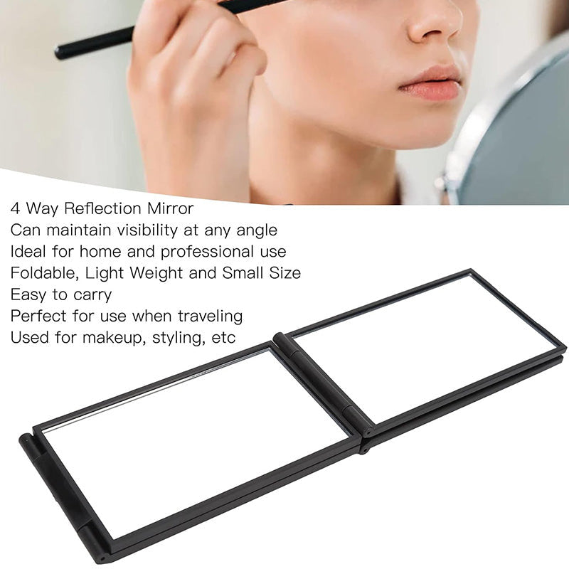 Multi Angle Folding Mirror for Self Haircutting - Head Back View Available