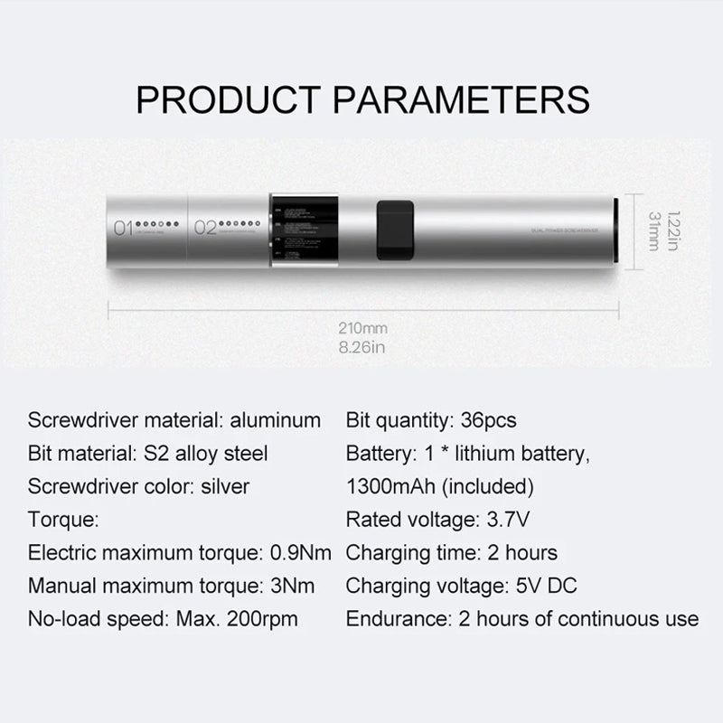 Portable Electric Screwdriver Kit