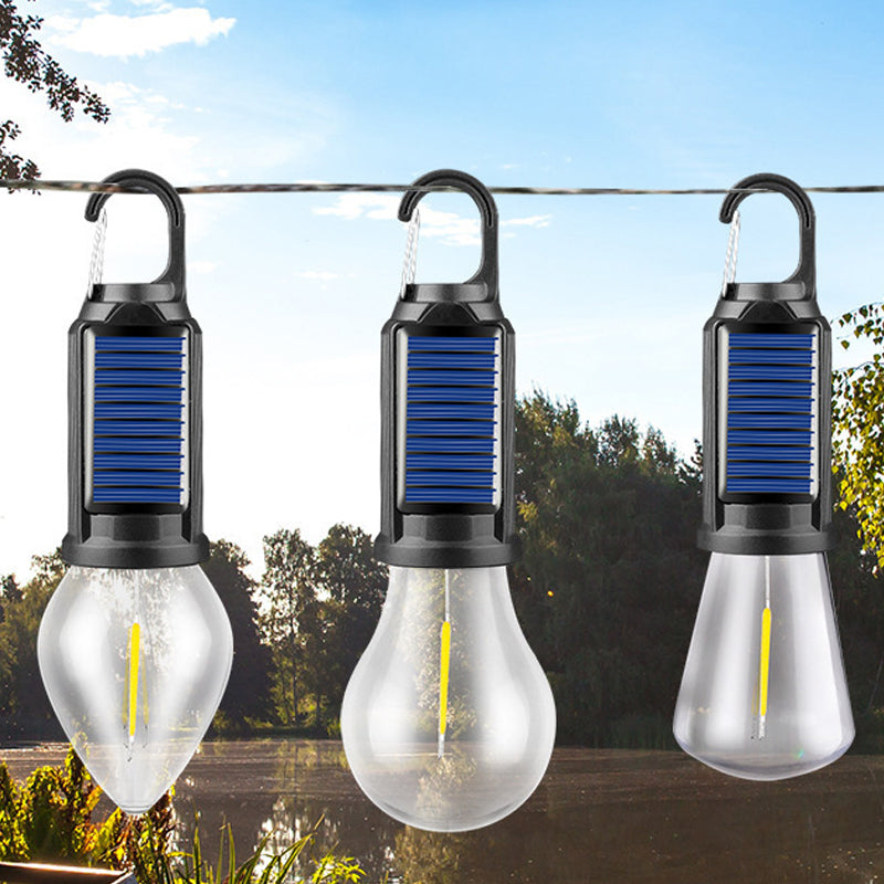 Waterproof LED USB Rechargeable Solar Camping Light Bulb with Hook