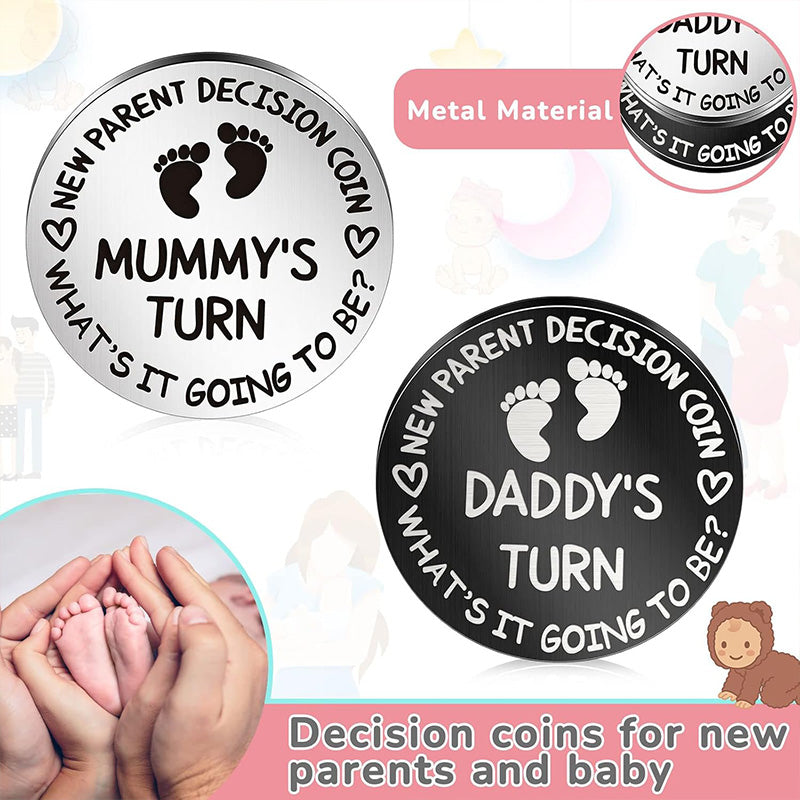 Funny Baby Gift New Parents Decision Coin