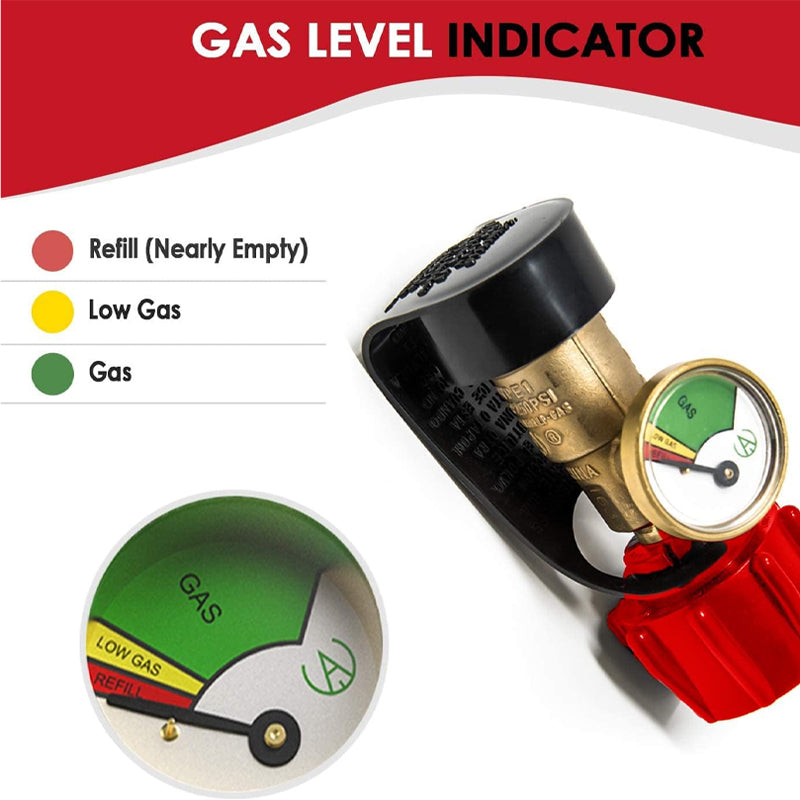 Propane Refill Adapter with Valve & Gauge