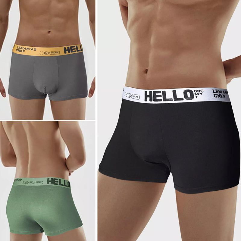 Men's Letter Tape Waist Boxer Brief