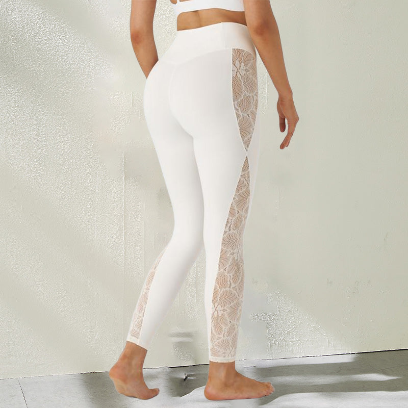 High Waist Lace Yoga Pants