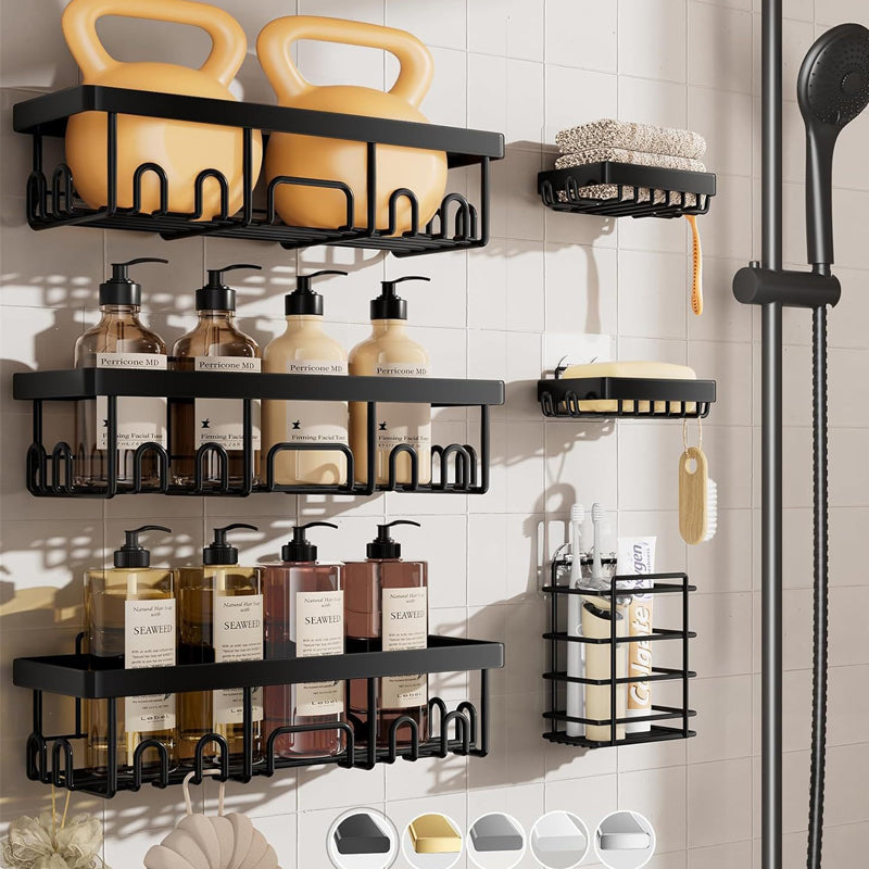 Adhesive Shower Caddy Organizer Shelves Rack