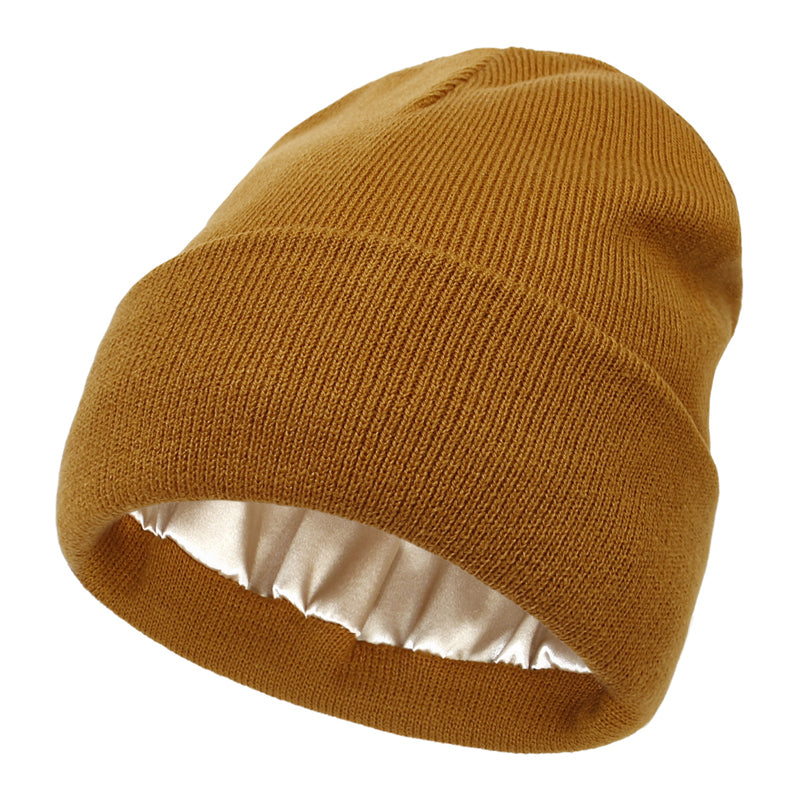 Solid Color Satin Lined Wool Hat