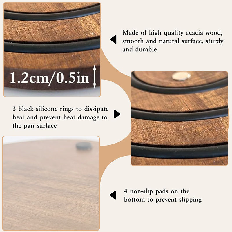 Round Wooden Magnetic Trivet