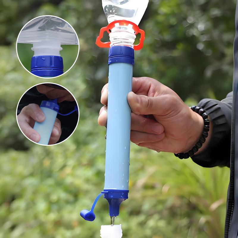 Portable Water Filtering Straw for Outdoor Adventures