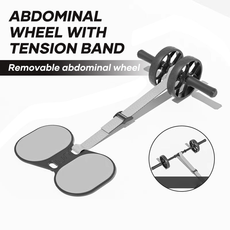 Elastic band combination abdominal wheel