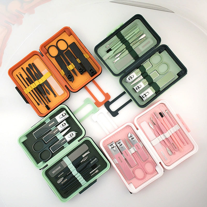 12 pcs Nail Care Kit with Mini Travel Case