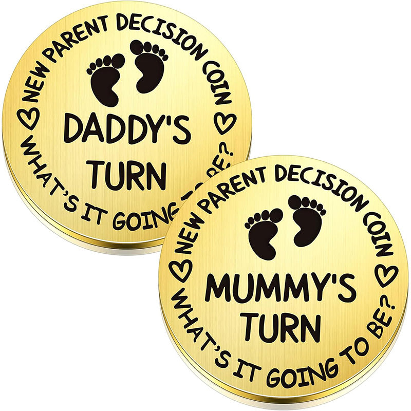 Funny Baby Gift New Parents Decision Coin