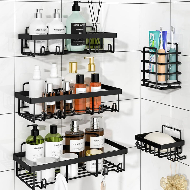 Adhesive Shower Caddy Organizer Shelves Rack