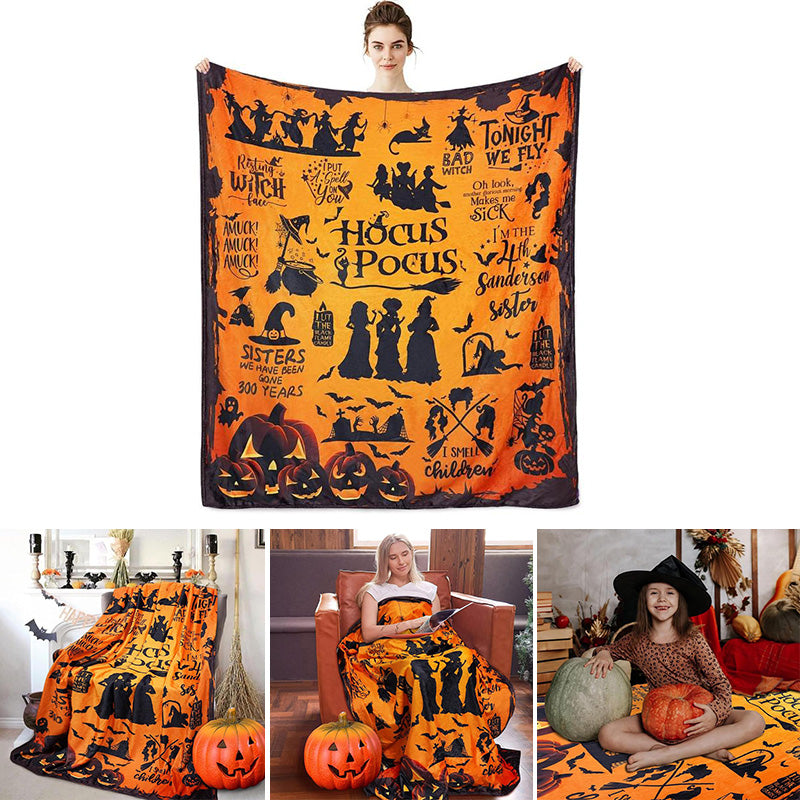 Halloween Witch Throw Blanket