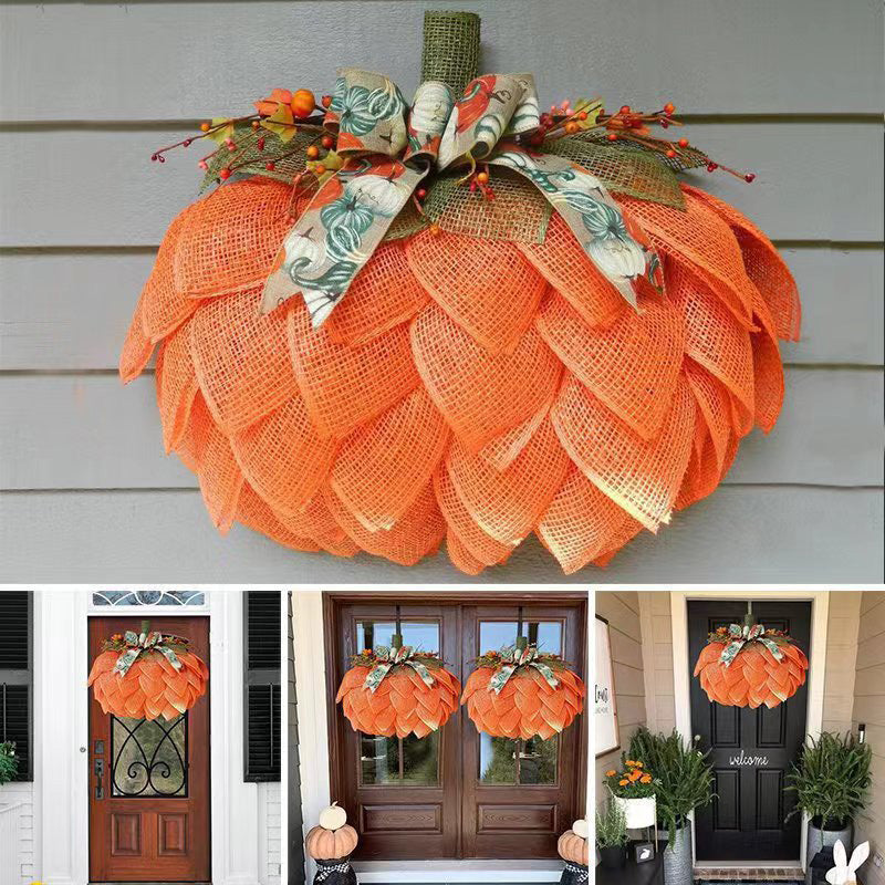 Artificial Pumpkin Fall Wreath