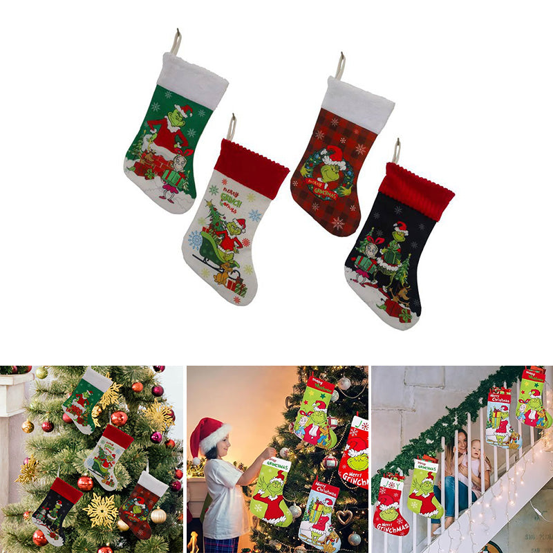 Green Christmas Stockings Decorations