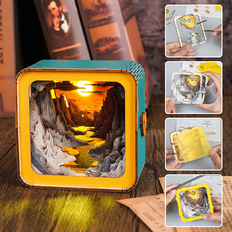 3D Wooden Puzzle Night Light